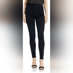 EUC J Brand Natasha Sky High Skinny Vanity Black Button Fly Stretchy